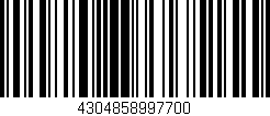 Código de barras (EAN, GTIN, SKU, ISBN): '4304858997700'