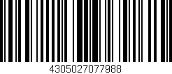 Código de barras (EAN, GTIN, SKU, ISBN): '4305027077988'