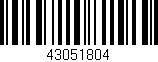 Código de barras (EAN, GTIN, SKU, ISBN): '43051804'