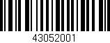 Código de barras (EAN, GTIN, SKU, ISBN): '43052001'