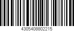 Código de barras (EAN, GTIN, SKU, ISBN): '4305408802215'