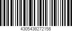 Código de barras (EAN, GTIN, SKU, ISBN): '4305438272156'