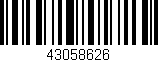 Código de barras (EAN, GTIN, SKU, ISBN): '43058626'