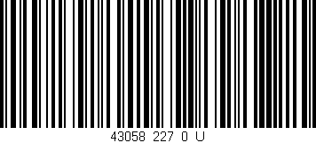 Código de barras (EAN, GTIN, SKU, ISBN): '43058_227_0_U'