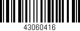Código de barras (EAN, GTIN, SKU, ISBN): '43060416'