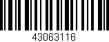 Código de barras (EAN, GTIN, SKU, ISBN): '43063116'
