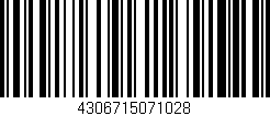 Código de barras (EAN, GTIN, SKU, ISBN): '4306715071028'