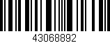 Código de barras (EAN, GTIN, SKU, ISBN): '43068892'