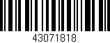 Código de barras (EAN, GTIN, SKU, ISBN): '43071818'