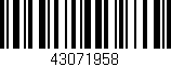 Código de barras (EAN, GTIN, SKU, ISBN): '43071958'