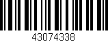 Código de barras (EAN, GTIN, SKU, ISBN): '43074338'