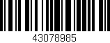 Código de barras (EAN, GTIN, SKU, ISBN): '43078985'