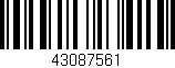 Código de barras (EAN, GTIN, SKU, ISBN): '43087561'