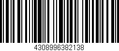 Código de barras (EAN, GTIN, SKU, ISBN): '4308996382138'