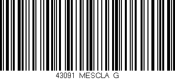 Código de barras (EAN, GTIN, SKU, ISBN): '43091/MESCLA_G'