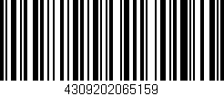Código de barras (EAN, GTIN, SKU, ISBN): '4309202065159'