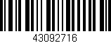 Código de barras (EAN, GTIN, SKU, ISBN): '43092716'