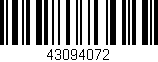 Código de barras (EAN, GTIN, SKU, ISBN): '43094072'