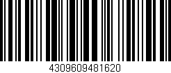 Código de barras (EAN, GTIN, SKU, ISBN): '4309609481620'