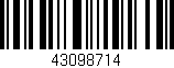 Código de barras (EAN, GTIN, SKU, ISBN): '43098714'