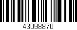 Código de barras (EAN, GTIN, SKU, ISBN): '43098870'