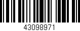Código de barras (EAN, GTIN, SKU, ISBN): '43098971'