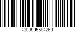Código de barras (EAN, GTIN, SKU, ISBN): '4309905594260'