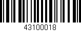 Código de barras (EAN, GTIN, SKU, ISBN): '43100018'