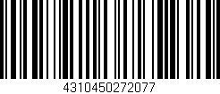 Código de barras (EAN, GTIN, SKU, ISBN): '4310450272077'