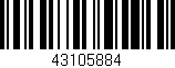 Código de barras (EAN, GTIN, SKU, ISBN): '43105884'