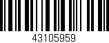 Código de barras (EAN, GTIN, SKU, ISBN): '43105959'