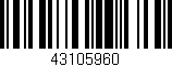Código de barras (EAN, GTIN, SKU, ISBN): '43105960'