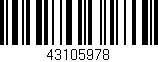 Código de barras (EAN, GTIN, SKU, ISBN): '43105978'