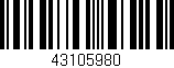 Código de barras (EAN, GTIN, SKU, ISBN): '43105980'