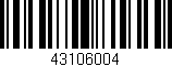 Código de barras (EAN, GTIN, SKU, ISBN): '43106004'