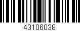 Código de barras (EAN, GTIN, SKU, ISBN): '43106038'