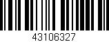 Código de barras (EAN, GTIN, SKU, ISBN): '43106327'