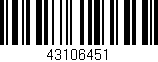 Código de barras (EAN, GTIN, SKU, ISBN): '43106451'
