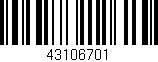 Código de barras (EAN, GTIN, SKU, ISBN): '43106701'
