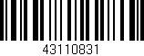Código de barras (EAN, GTIN, SKU, ISBN): '43110831'