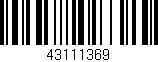 Código de barras (EAN, GTIN, SKU, ISBN): '43111369'
