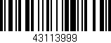 Código de barras (EAN, GTIN, SKU, ISBN): '43113999'