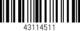 Código de barras (EAN, GTIN, SKU, ISBN): '43114511'