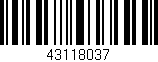 Código de barras (EAN, GTIN, SKU, ISBN): '43118037'