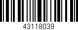 Código de barras (EAN, GTIN, SKU, ISBN): '43118039'