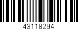 Código de barras (EAN, GTIN, SKU, ISBN): '43118294'