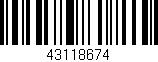 Código de barras (EAN, GTIN, SKU, ISBN): '43118674'