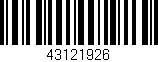 Código de barras (EAN, GTIN, SKU, ISBN): '43121926'
