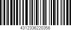 Código de barras (EAN, GTIN, SKU, ISBN): '4312336220356'