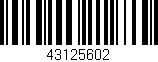 Código de barras (EAN, GTIN, SKU, ISBN): '43125602'